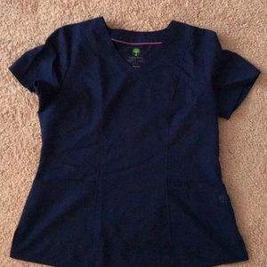 Navy Purple Label Scrub Top